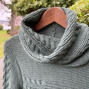 Giant Cowl Sea Green Banana Republic Sweater XL